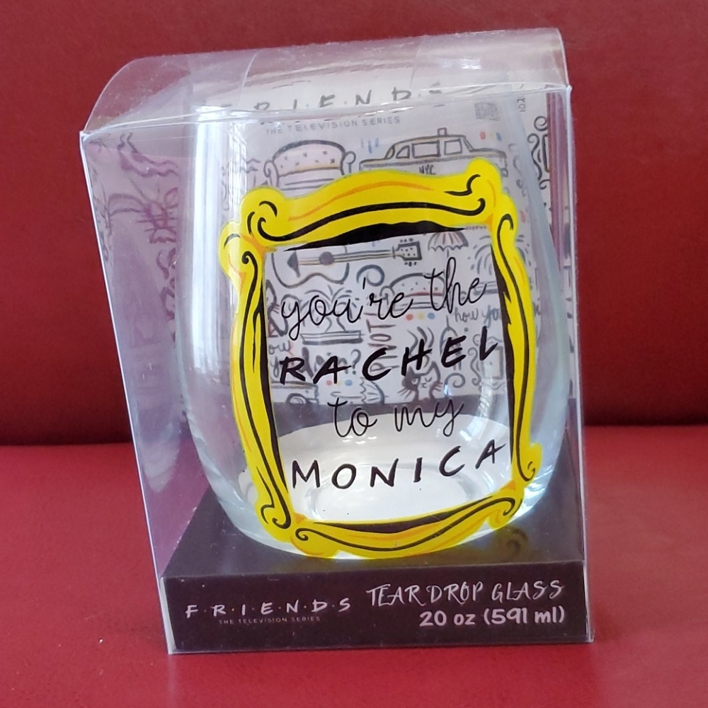 FRIENDS - You're the Rachel to my Monica Wine Glas